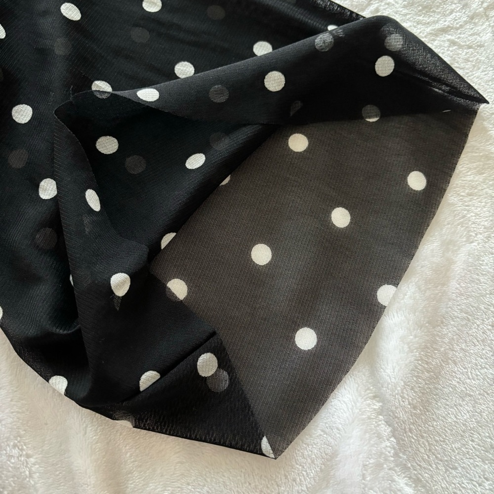 INC Long Sleeve Cold Shoulder Polka Dot Surplice Top--EUC--M - Picture 10 of 14